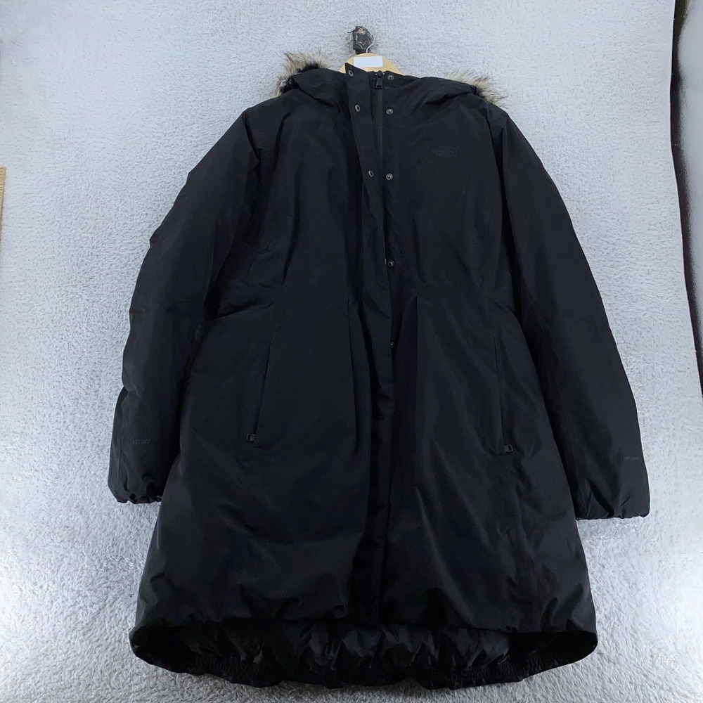 The North Face 550 Arctic Parka Jacket Womens XL Hyvent Goose Down Faux Fur
